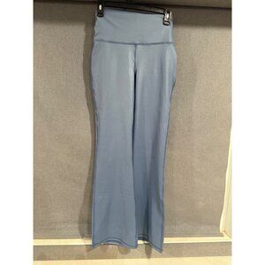 90 Degree By Reflex Womens High-Waisted Flare Legging Pants Bering Sea Blue Size